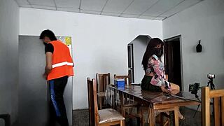 Hot Woman Is Excited To Spread Her Legs And Show Her Ass To Strangers In Her House