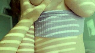 Sexy Busty Roommate Didn't Close the Door to Her Room Again