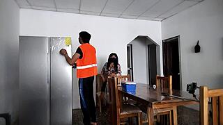 Hot Woman Is Excited To Spread Her Legs And Show Her Ass To Strangers In Her House