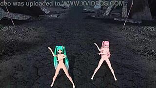 hatsune miku and luka worlds end dancehall project diva nude mod full nude
