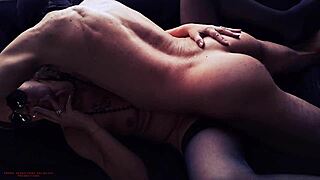 Horny french mature enjoys couch sex with cigarette 😏 - huge cumshot in real amateur video!