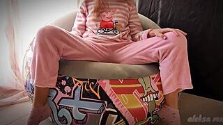 skinny teen relaxing and enjoying a private moment