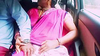 The beautiful south Indian housewife says, 'Let's have car sex with dirty talks.'