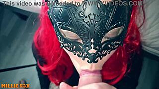 Milf Millie Fox swallows huge cum load in cosplay