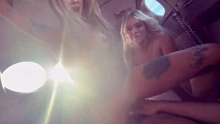 Two Gorgeous Babes Kali Roses & Linda Lan Fucked In Plane