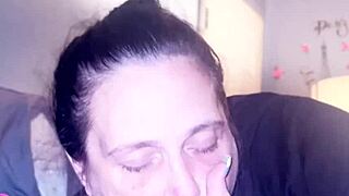 No-Teeth Gumjob Ends With Accidental Facial!