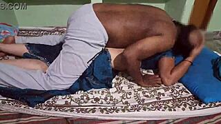 Hot and sexy wife enjoying sex with boyfriend while licking juicy pussy