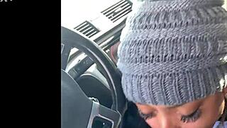 Ebony Snowboarder Gives Intense Blowjob!