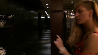 Anal and blowjob into public restaurant toilet