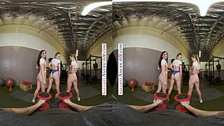 naughty america - sexy babes kyler quinn paige owens tag team a gym stud