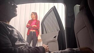 Punheta arriscada na rua para estudante que estava no ponto de ônibus