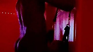 amateur couple slowly strokes daddy's face for cum facial blowjob