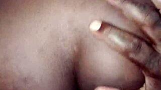 We are African couples enjoying reverse cowgirl passionately.