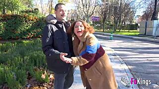 Amateur Couple Asks Public for Porn Star Elena De La Vega Street Fuck