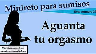 hey, let's play this orgasm-holding game on easy level, complete with cum and masturbation instructions 😏