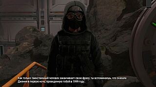 Horny nerd teen licks pussy in outdoor public