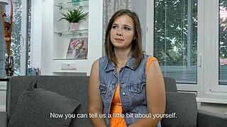 CHUBBY SANDRA BULKA UNDERGOES VIRGIN CASTING AND MASTURBATION SESSION