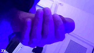 Solo Training with Huge Cum Shots from Big Cock Masturbation