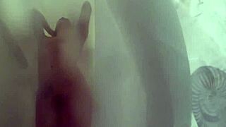 Dahlia's naughty shower fun tease