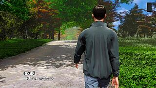 Horny nerd teen licks pussy in outdoor public