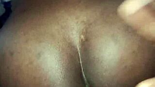 We are African couples enjoying reverse cowgirl passionately.