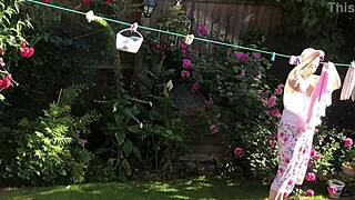 Is that sexy neighbor flashing her big ass and tits?