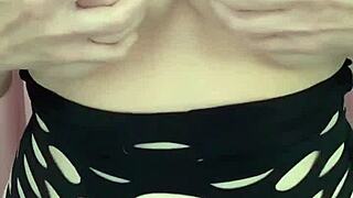 mature milf flaunts her big tits and juicy ass in casual display