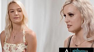 girlsway - busty milf kenzie taylor has passionate real sex with pretty blonde kenna james