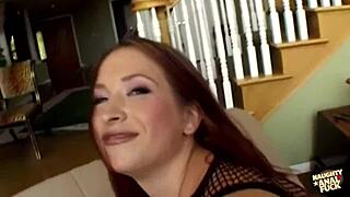 Deepthroating two hard cocks leaves brunette wet for anal deep penetration