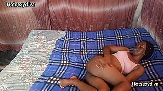 Hotsexydiva, the sluttiest bitch with a creamy juicy yummy pussy, gags on monster cock and moans loudly while her tight wet cunt gets stretched wide.