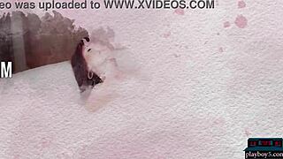 Sexy milf Kenna Vanessa, dressed in lingerie and stockings, strips naked in this softcore solo scene.