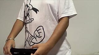 Latina dancer performs with full fury in fishnets