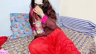 A Muslim Prostitute Cheats On Her Desi Husband And Talks Dirty To Her Lover On Video Chat Anal Dildo