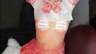 grubzi shares a casual cum tribute story with his fans, building up to the big finish in a homemade vibe.