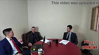 Company tests sofa with MILF employee! She sucked everyone!