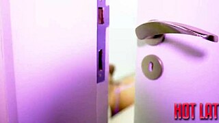 Nerdy morena with glasses craves the endowed black man's big cock