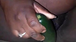 i fuck this pregnant pussy with a big cucumber