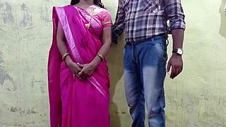 I won't leave bhabhi in pink saree, I'll tear her pussy