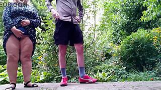 My Mature Mother-In-Law Pees Standing Up!