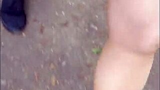 visit in pantyhose on cable car mountain