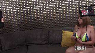 Helena Price joins Sara Jay's webcam show! What a sexy surprise!