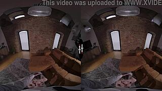 Blonde bride gets handjob blowjob in dark room