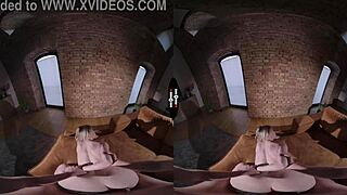 Blonde bride gets handjob blowjob in dark room