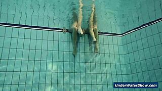 Feeling the Thrill as Horny Girls Strip Each Other in the Pool