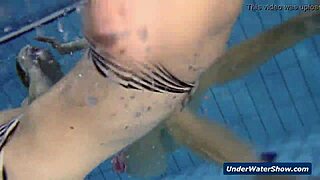 Feeling the Thrill as Horny Girls Strip Each Other in the Pool