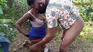 Village slay queen gets fucked in the bush
