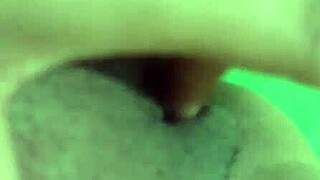 She's alone at home, just relaxing by herself