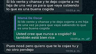 whatsapp chat with friend oscar's boss leads to fucking again