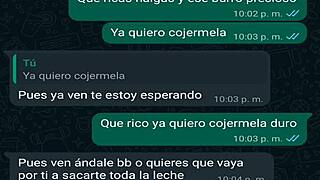 whatsapp chat with friend oscar's boss leads to fucking again