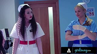 Girlsway - Head Nurse Sarah Vandella Teams Up With Her Assistant To Hard Fuck Patient Whitney Wright